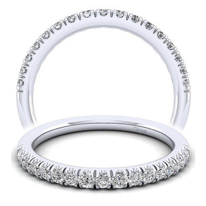 Taryn 14 Karat White Gold Matching Straight Wedding Band TW14100W44JJ