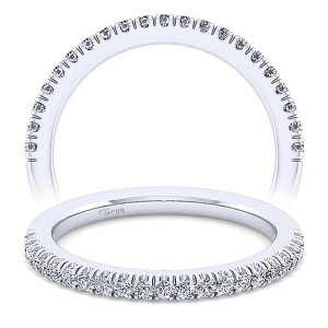 Taryn 14 Karat White Gold Matching Straight Wedding Band TW14508O4W44JJ