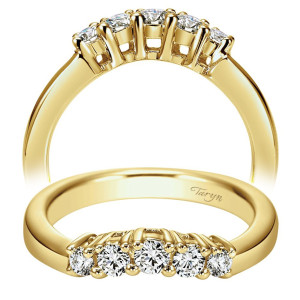Taryn 14 Karat Yellow Gold Curved Wedding Band TW3813M44JJ