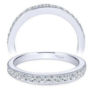 Taryn 14 Karat White Gold Round Curved Wedding Band TW3858W44JJ