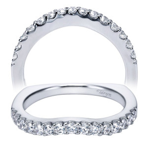 Taryn 14 Karat White Gold Curved Wedding Band TW4019W44JJ