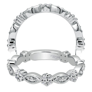 Taryn 14 Karat White Gold Curved Wedding Band TW5651W44JJ