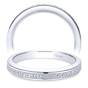 Taryn 14 Karat White Gold Straight Wedding Band TW6616W44JJ