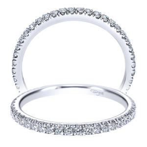 Taryn 14 Karat White Gold Round Straight Wedding Band TW6700W44JJ