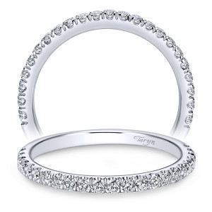 Taryn 14 Karat White Gold Round Straight Wedding Band TW7225W44JJ