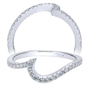 Taryn 14 Karat White Gold Round Curved Wedding Band TW7232W44JJ