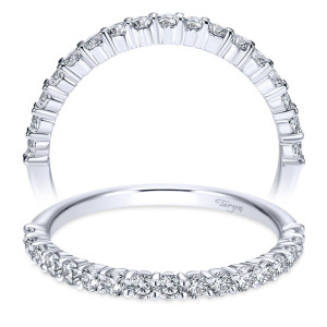 Taryn 14 Karat White Gold Straight Wedding Band TW7498W44JJ