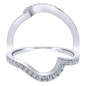 Taryn 14 Karat White Gold Matching Curved Wedding Band TW7775W44JJ