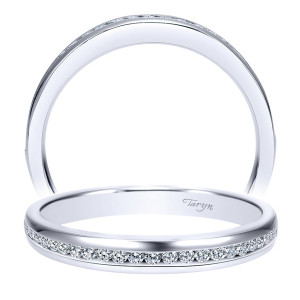 Taryn 14 Karat White Gold Straight Wedding Band TW8010W44JJ