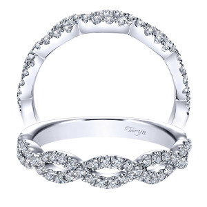 Taryn 14 Karat White Gold Straight Wedding Band TW8039W44JJ