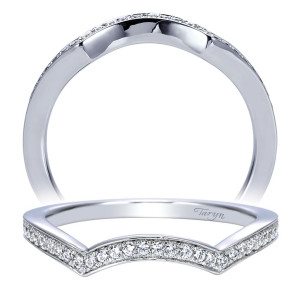 Taryn 14 Karat White Gold Curved Wedding Band TW8056W44JJ