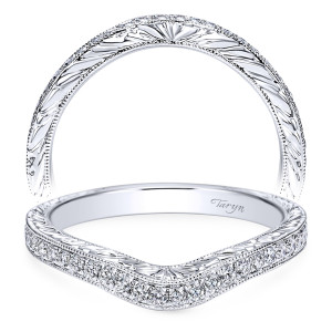 Taryn 14 Karat White Gold Curved Wedding Band TW8793W44JJ