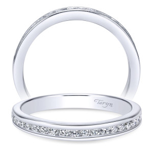 Taryn 14 Karat White Gold Straight Wedding Band TW8866W44JJ