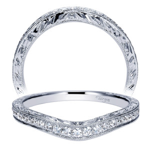 Taryn 14 Karat White Gold Curved Wedding Band TW8878W44JJ