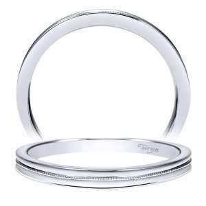 Taryn 14 Karat White Gold Straight Wedding Band TW9091W4JJJ