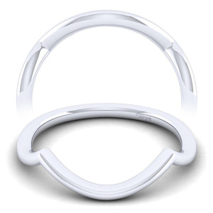Taryn 14 Karat White Gold Curved Wedding Band TW9179W4JJJ