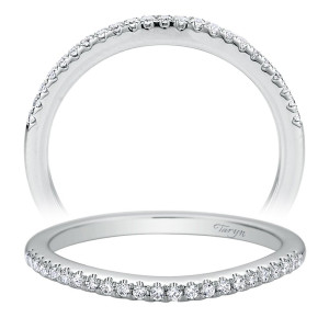 Taryn 14 Karat White Gold Curved Wedding Band TW9255W44JJ