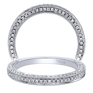 Taryn 14 Karat White Gold Straight Wedding Band TW9421W44JJ