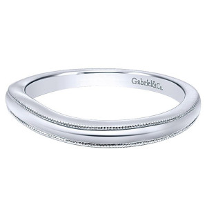 Gabriel 14 Karat Curved Matching Wedding Band WB10260W4JJJ