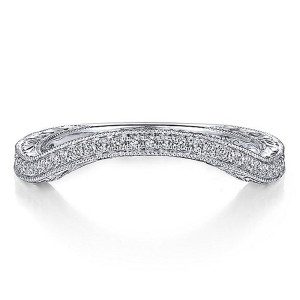 Gabriel 14 Karat White Gold Matching Wedding Band WB14485R4W44JJ
