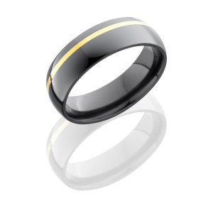 Lashbrook Z6D11OC-14KY Polish Zirconium Wedding Ring or Band