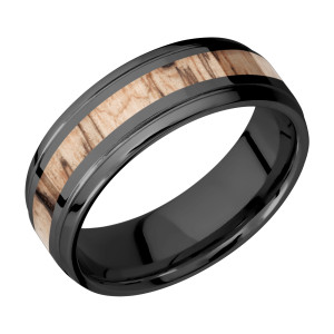 Lashbrook Z7B13(S)/HARDWOOD Zirconium Wedding Ring or Band