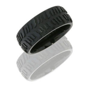 Lashbrook Z9DMUD BEAD-SATIN Zirconium Wedding Ring or Band