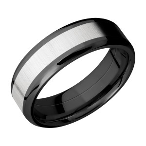 Lashbrook ZPF7B14(NS)/COBALT Zirconium Wedding Ring or Band