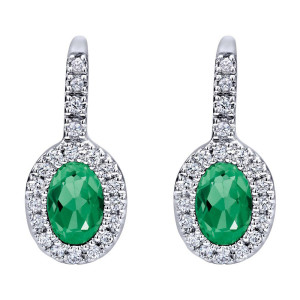 Gabriel Fashion 14 Karat Lusso Color Leverback Earrings EG9509W44EB