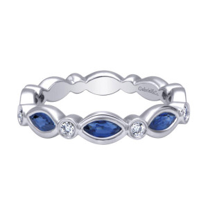 Gabriel Fashion 14 Karat Stackable Stackable Ladies' Ring LR4588W44SA