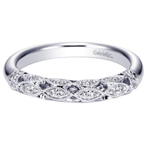 Gabriel 14 Karat Victorian Wedding Band WB5514W44JJ