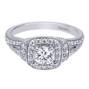 Gabriel 14 Karat Contemporary Engagement Ring ER910137R0W44JJ