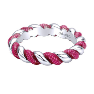 Gabriel Fashion Silver Stackable Stackable Ladies' Ring LR5919-5E1SVJJJ