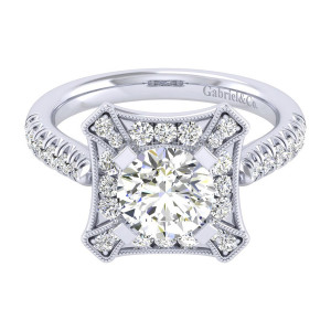 Gabriel 14 Karat Perfect Match Engagement Ring ER039C6AEW44JJ
