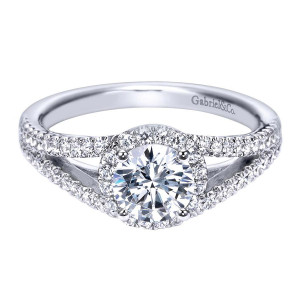 Gabriel 14 Karat Contemporary Engagement Ring ER8055W44JJ