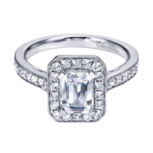 Gabriel 14 Karat Victorian Engagement Ring ER7528W44JJ