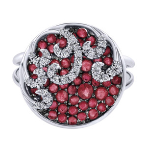 Gabriel Fashion 14 Karat Pave Ladies' Ring LR50613W45RB