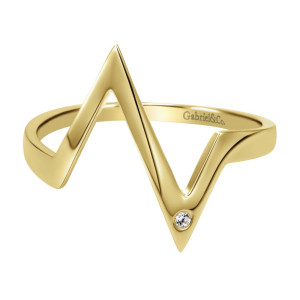 Gabriel Fashion 14 Karat Trends Knuckle Ladies' Ring LR50533Y45JJ