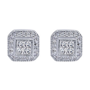 Gabriel Fashion 14 Karat Victorian Stud Earrings EG9726W44JJ