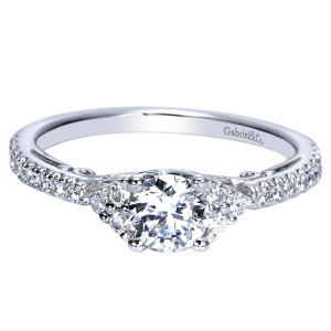 Gabriel 14 Karat Contemporary Engagement Ring ER98675W44JJ