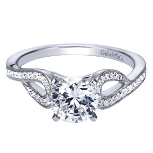 Gabriel 14 Karat Contemporary Engagement Ring ER7802W44JJ