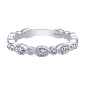 Gabriel Fashion 14 Karat Stackable Stackable Ladies' Ring LR4750W45JJ