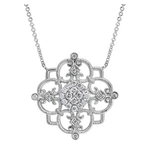 Gabriel Fashion 14 Karat Lace Necklace NK3983W45JJ