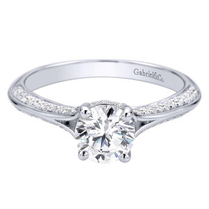 Gabriel 14 Karat Victorian Engagement Ring ER9305W44JJ