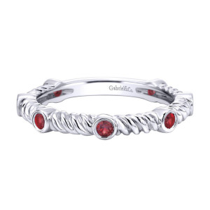 Gabriel Fashion 14 Karat Stackable Stackable Ladies' Ring LR4886W4JRA