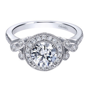 Gabriel 14 Karat Victorian Engagement Ring ER6430W44JJ