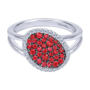 Gabriel Fashion Silver Pave Ladies' Ring LR50254SVJMC