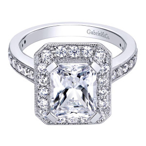 Gabriel 14 Karat Contemporary Engagement Ring ER9336W44JJ