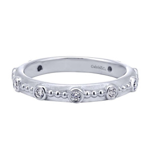 Gabriel Fashion 14 Karat Stackable Stackable Ladies' Ring LR4834W44JJ