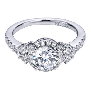 Gabriel 14 Karat Contemporary Engagement Ring ER6277W44JJ